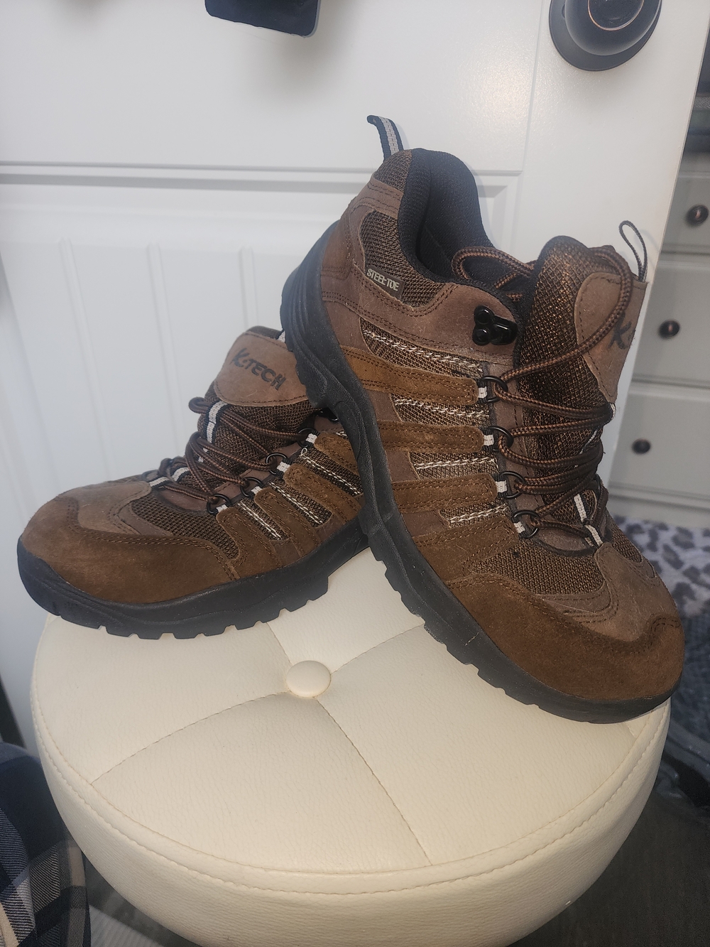 Ktech Brown and Black Men's Hiking Boots